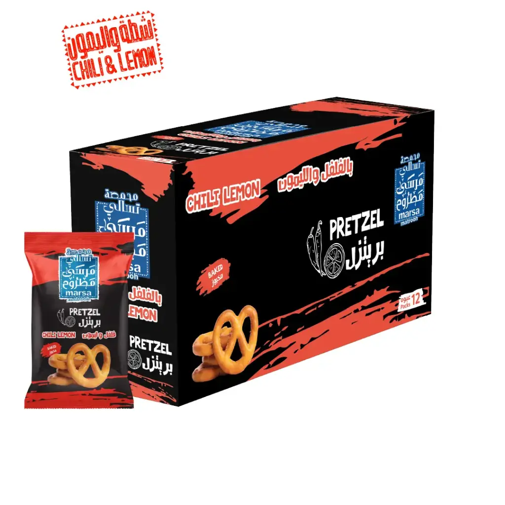 بريتزل شطة وليمون 25 جرام 12PC