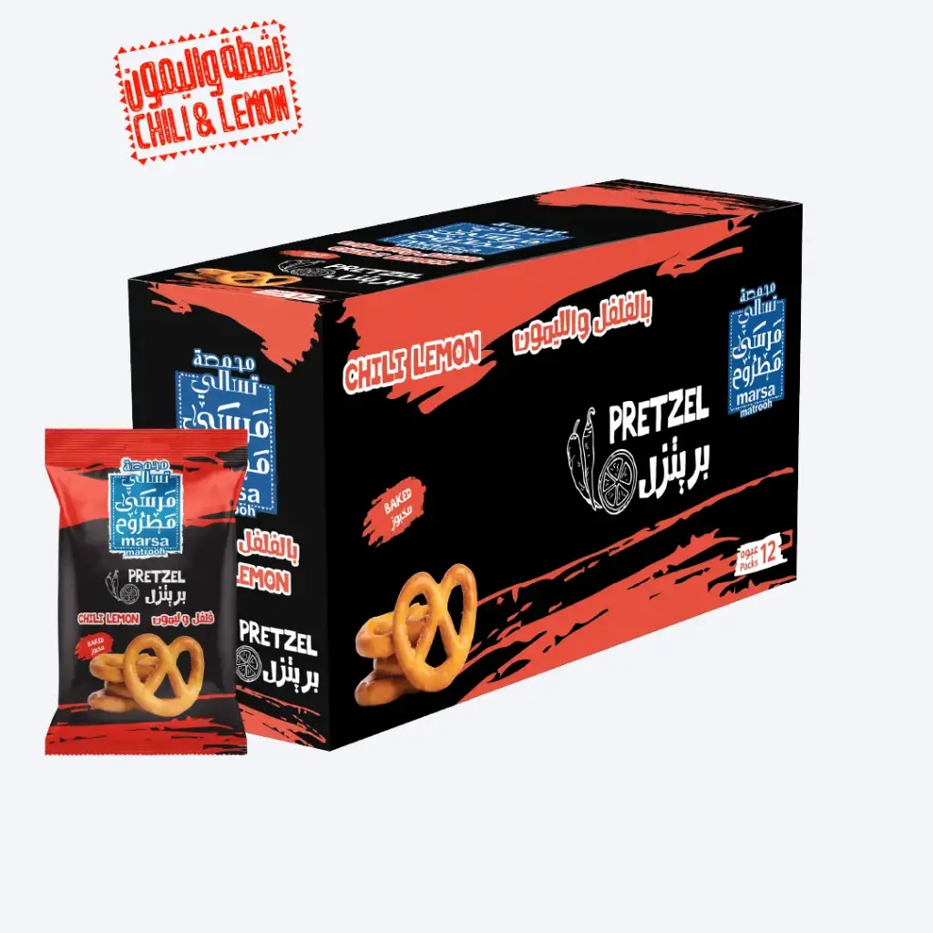 بريتزل شطة وليمون 25 جرام 12PC