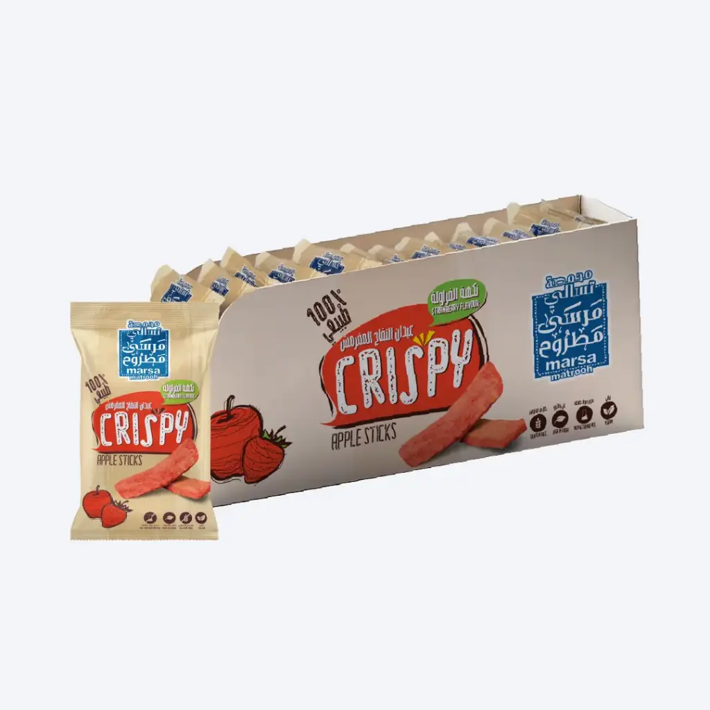 Crispy Apple Sticks with strawberry Box